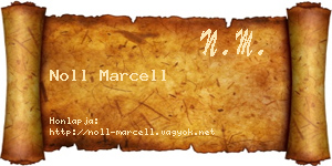 Noll Marcell névjegykártya